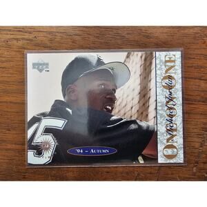 Michael Jordan Retires 1995 Upper Deck One on One #9 '94 Autumn - Barrons - MLB